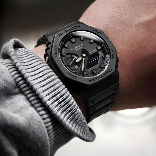 GA-2100 BLACK| CHRONOGRAPH WORKING | 1:1 Quality FREE MEN'S WALLET COMBO
